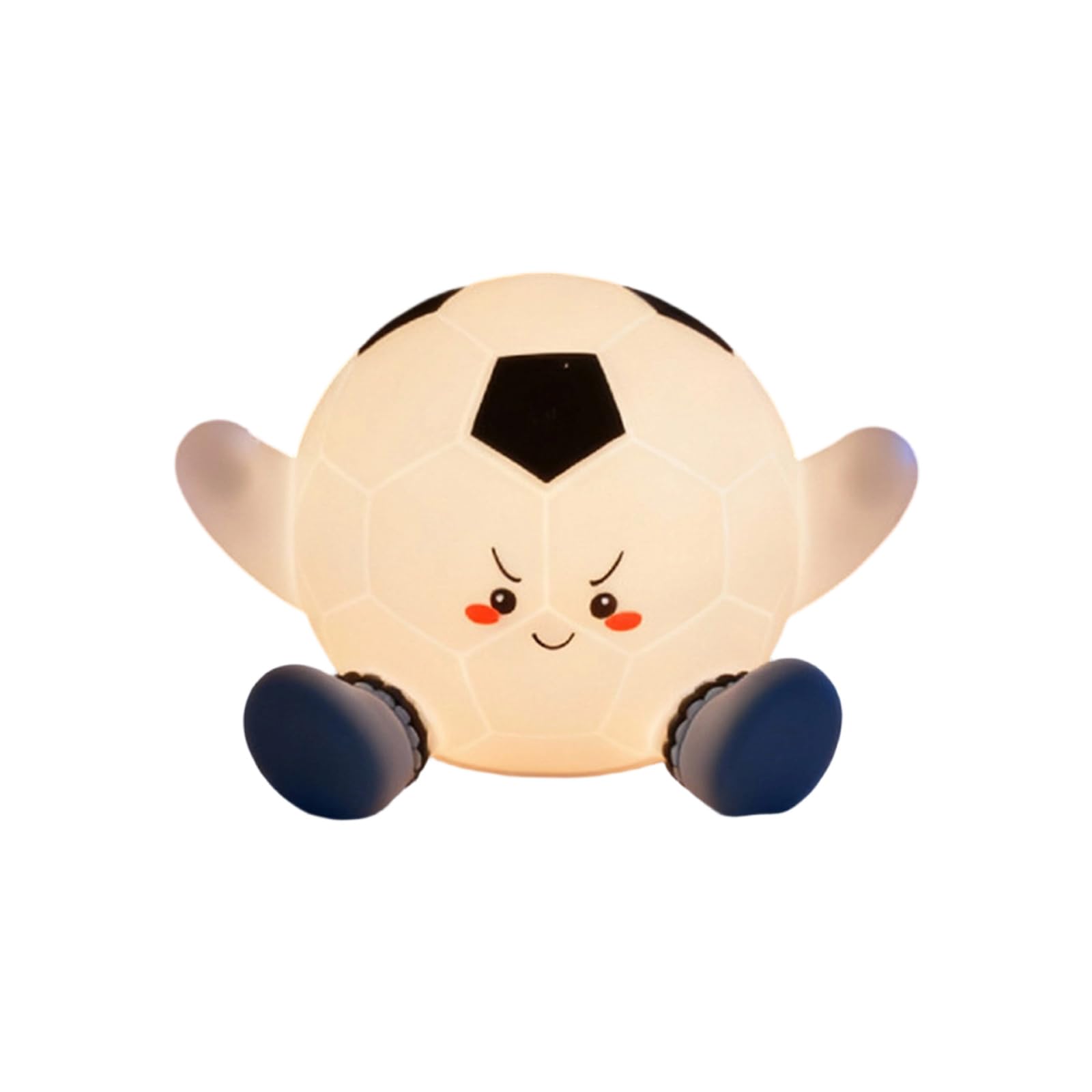 Hsioluted Rechargeable Bedside Lamp Color Change Night Light Silicone Cartoon Football Shape Light Adults Men Boy Rechargeable Bedside Lamp Desk