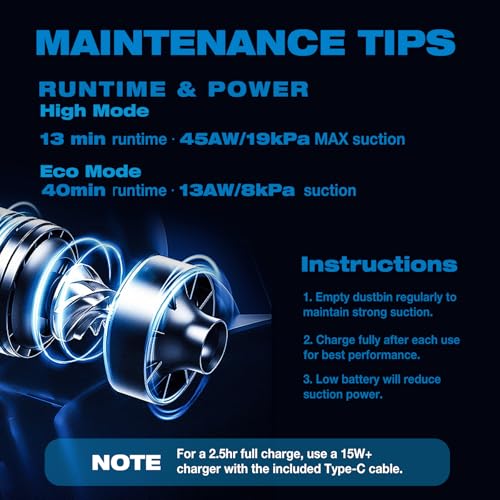 Image of HAUSMEISTER Airflex Go Cordless Car Vacuum 16000Pa, 4-in-1 Handheld Vacuum with Air Duster & Inflator, Portable Mini Vac for Car Detailing, Pet Hair, Keyboard Cleaning (Black)