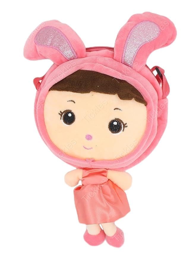 Doll Soft Sling Purse Shoulder Bag for Kids Girls School Picnic Vacation Birthday Gift Masha Cartoon sling Bag Cute Soft kids sling bag Mini Purse for kids soft doll bag for girls-image-5