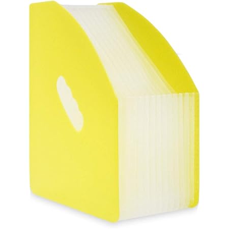 Amazon Kxf ドキュメントスタンド ファイルボックス ドキュメントファイル 書類収納 ファイル 収納ケース 伸縮仕様 大容量 書類入れ 雑誌収納ケース フォルダー イエロー ドキュメントファイル 文房具 オフィス用品