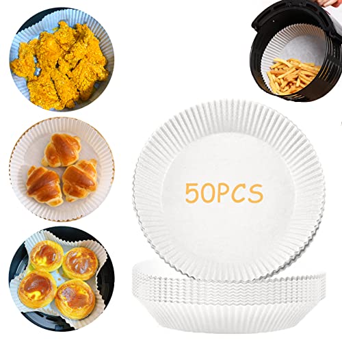 Photo 1 of Air Fryer Disposable Paper Liner - 50PCS 6.3 Inch Round Non-Stick Parchment Paper Liners
2 PACK