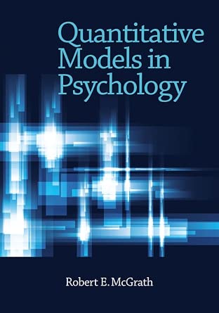Quantitative Models in Psychology Quantitative Models in Psychology book cover