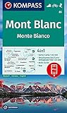  KOMPASS Wanderkarte Mont Blanc, Monte Bianco: 4in1 Wanderkarte 1:50000 mit Aktiv Guide und Detailkarten inklusive Karte zur offline Verwendung in der ... Skitouren. (KOMPASS-Wanderkarten, Band 85)