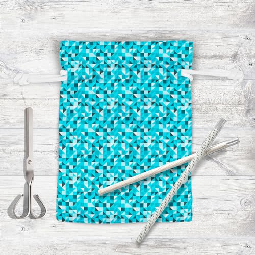 Image of ArtzFolio Blue Triangle | Pouch Wrist Potli Bag | Bag for Weddings & Casual Parties