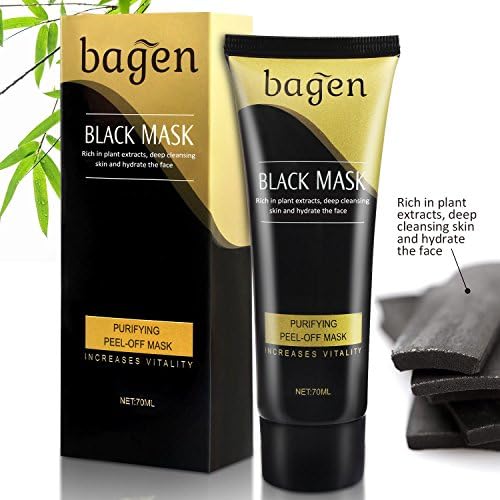 Black Mask, Peel Off Mask, Blackhead Remover Mask, Charcoal Mask, Deep Cleaning Facial Mask,Shrinking Pores,Brighten Skin for Women & Men for Face Nose Acne Treatment Oil Control by Bagen(1Pcs)