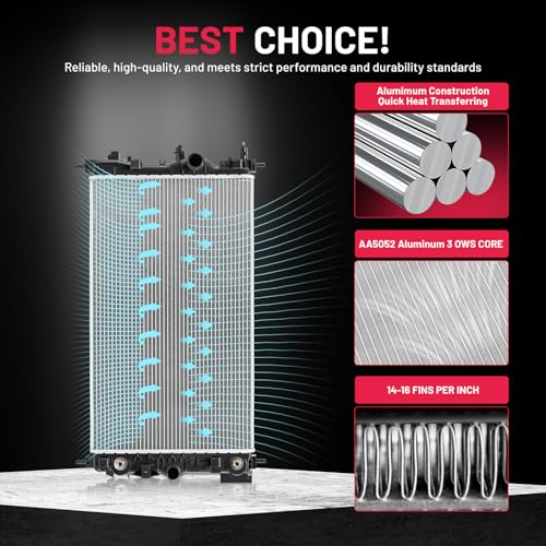 Image of BDFHYK 13197 Aluminum Radiator for Chevy Cruze 2011-2015