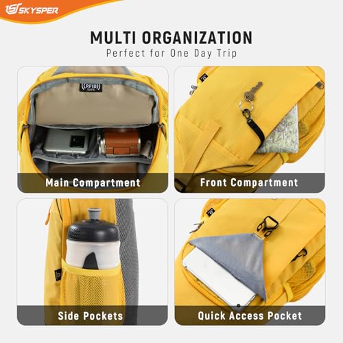 Image of SKYSPER Sling Bag RFID Cross Body Bag Recycled Crossbody Backpack Travel Daypack