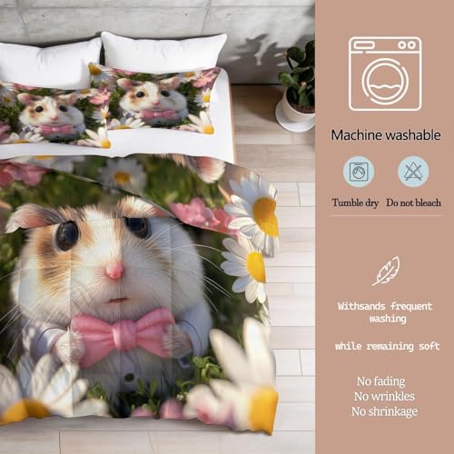 Couette 140x200 cm ultra douce et lavable en machine avec 2 taies
