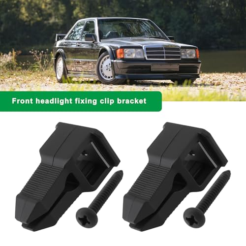 eMagTech 2-teiliger Frontscheinwerfer-Montageclip A201820001402 2018200014 Kompatibel mit Mercedes W201 190E
