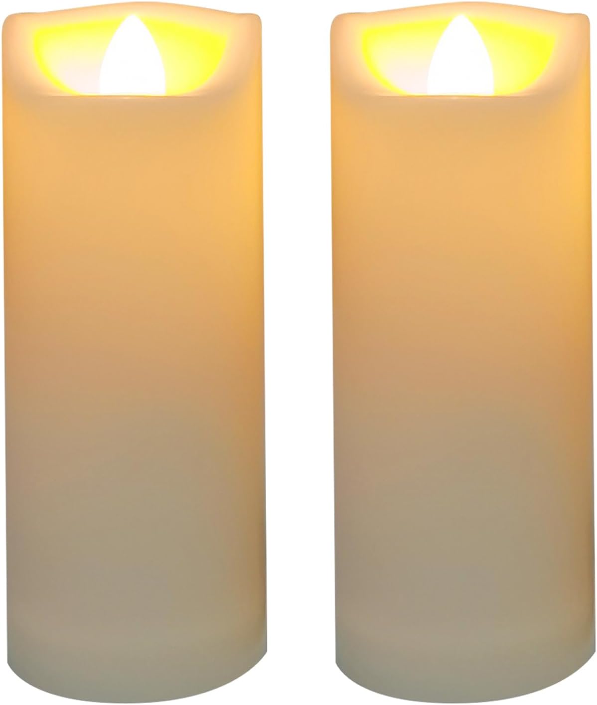 2"x 5" LED Flameless Candles with Timer Battery Operated Outdoor LED Lights Fake Flickering Waterproof Candles for Home Decorations Garden Decor Wedding Party Christmas Party Set of 2