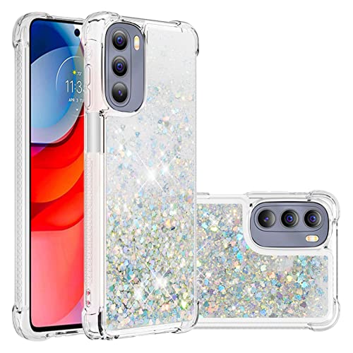 Coque Moto G Stylus 4G 2022 sable mouvant paillettes d'argent liquides YBL