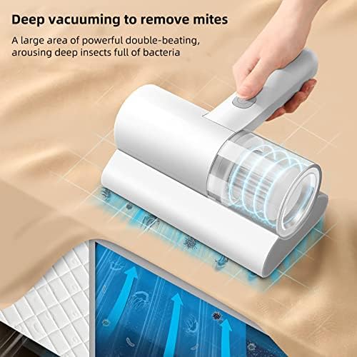 Dust Mite Vacuum Cleaner Handheld UV Mite Removal Machine Rechargeable Wireless Mite Remover for Bed Sheets Mattress Sofa Cushion Carpet Cleaning