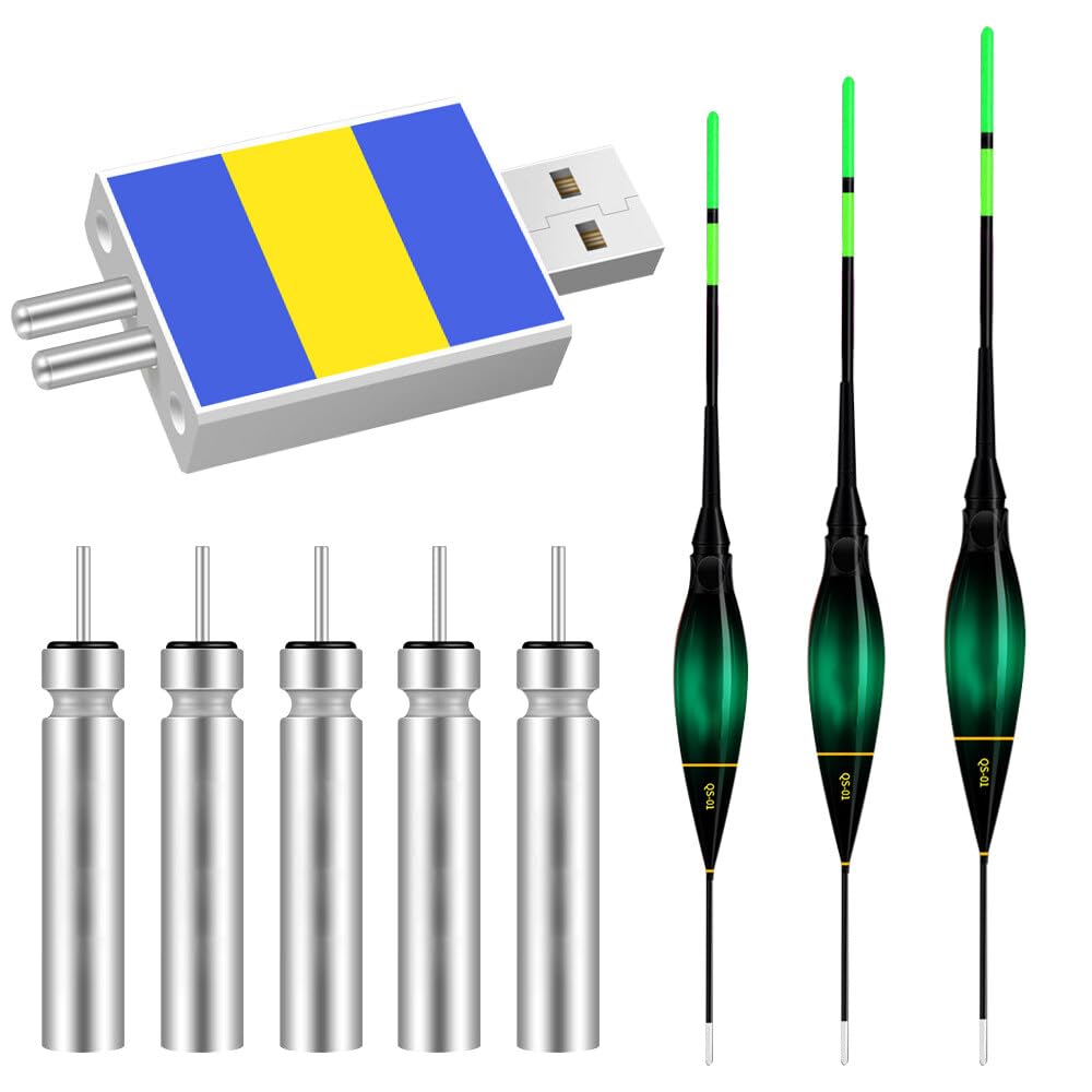 NAVESO 3 sztuki spławików LED do wędkowania, spławików z wyczuwaniem grawitacji i podstawą, 1,2 g/1,8 g/2,2 g spławik Smart wędkarstwo, akcesoria wędkarskie, akcesoria wędkarskie do wędkowania nad