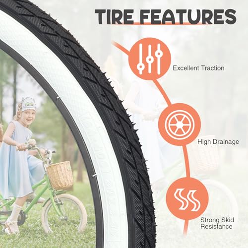 ZUKKA 20 x 2.35 Bike Tire 1/2 Pack 20 inch x 2.35 BMX Bike