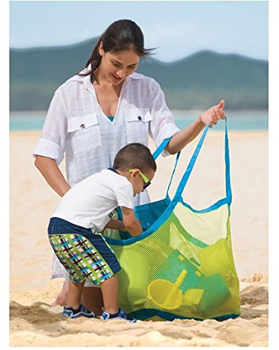 Sac Filet Pliable Grande Capacité Jouets Plage Camping Rose Sac Jouet Plage Filet, XiXiRan Sac De Plage Pour Jouet, Pliable Sac Rangement Jouets Plage, Sac Grand Sac Jouets Plage Rose
