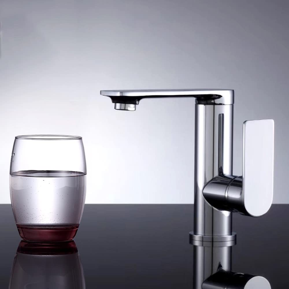 Bateria umywalkowa do łazienki z pojedynczym otworem baterie łazienkowe, bateria umywalkowa bateria zlewozmywakowa, krany umywalkowe z obrotem 360, krany do umywalek z ciepłą zimną wodą Double the