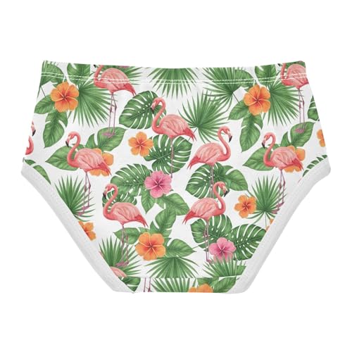 Joisal Pink Flamingos Green Leaves Girls Underwear Toddlers 2t Cotton Panties Little Girl Stylish Briefs Undies Kids2
