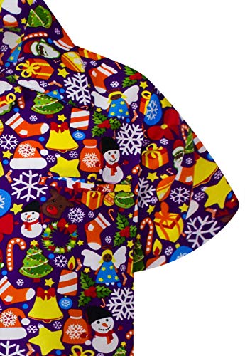 King Kameha Funky Hawaïhemd heren korte mouwen voorzak Hawaii-print Kerstmis ontwerpen X-Mas - Image 5