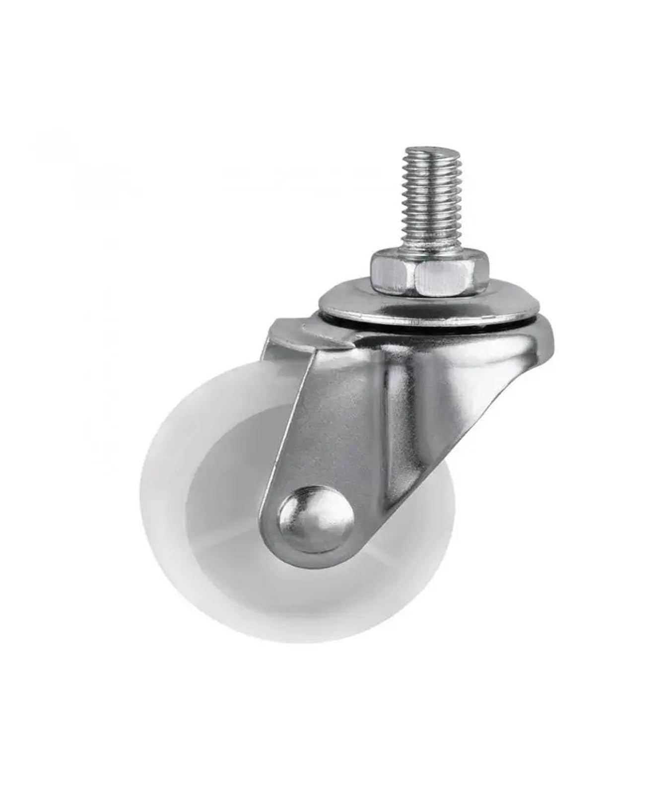 Mxxdmopd 5 Pcs 5 Pieces/Lot 3 Inch Lightweight Screw Caster 10 * 25Mm White Pp Threaded Swivel Wheel Hardware Tools