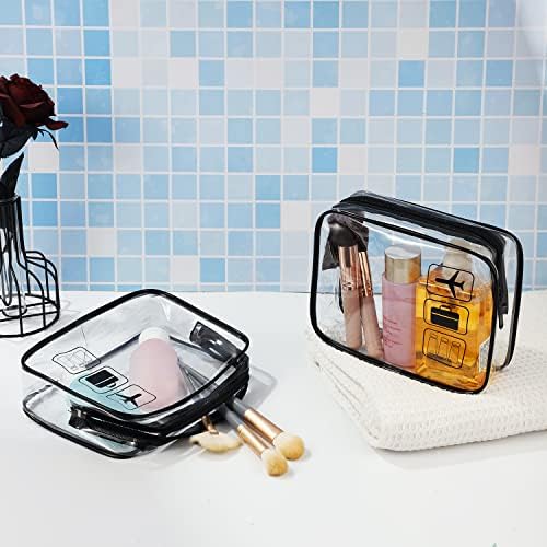 2 Pack TSA Approved Liquids Bags Clear Travel Toiletry Bag — view 6