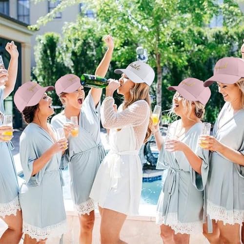 Image of LADY&HOME Bachelor /Bachelorette Party Baseball Hats Set, Embroidered Adjustable Cotton Truck Caps
