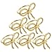 DECORNIJIA 6 Pezzi Portatovagliolo con Fiocco Oro Decorativi e Antiscivolo per Feste Natalizie Matrimoni e Cene Famiglia Eleganti Tovaglioli Riutilizzabili per Tavola Raffinata immagine