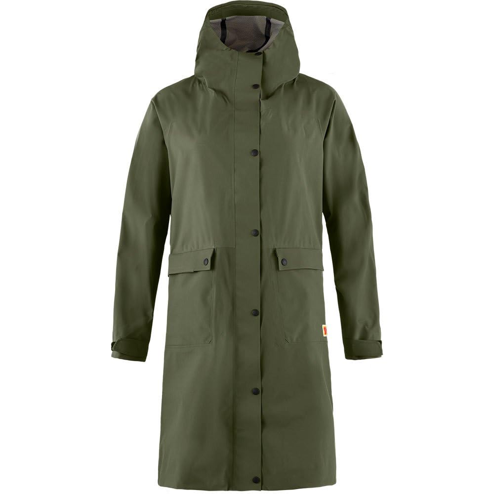 Fjällräven Damen Vardag Rain Parka und Kånken Mini Rucksack – Laurel Green, XS