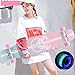 HLYT-Tabourets de bar Danse Longboards Skateboard Double Kick Trick Board 7 Couches Maple Deck Concave Cruiser Brush Street Board pour débutant Adulte Tricks Skate Board