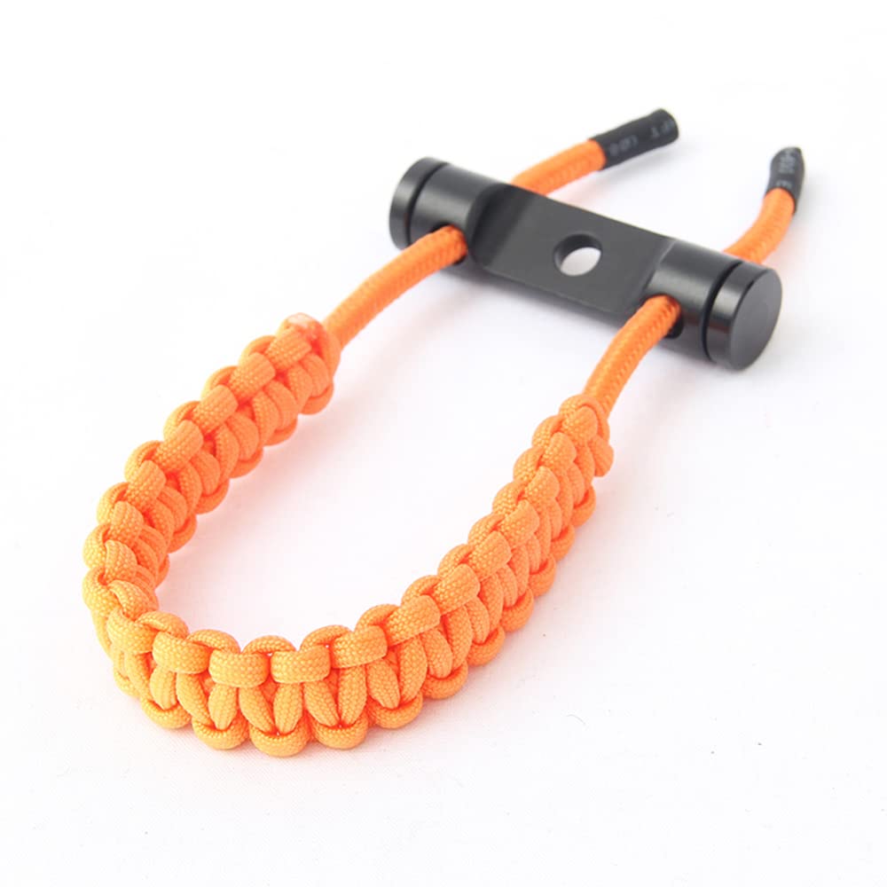 SPG Bow Wrist Sling Braided Archery Adjustable Bow Strap Wrist Sling for Compound Bow Hunting Accessories - Seven colors are available (Orange)