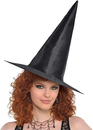 Miniatura 2 de Sombrero de bruja negro clásico, accesorio perfecto para disfraz de Halloween para fiestas divertidas y celebraciones mágicas, 1 unidad
