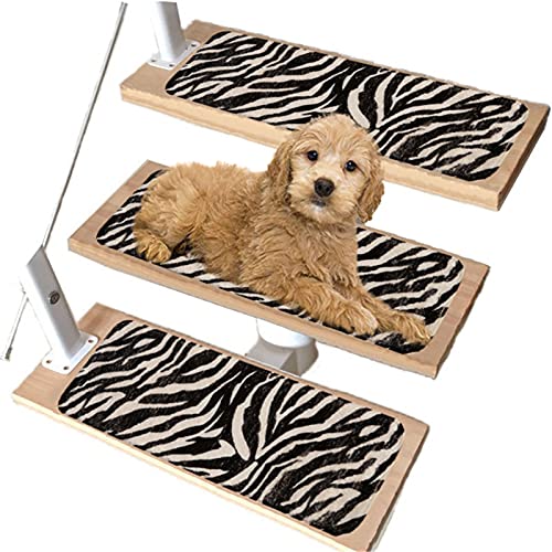 Alfombras de interior para escaleras autoadhesivas de 70 x 22 cm con diseño de leopardo 2