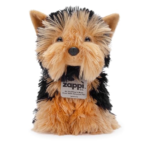 Zappi Co Rob Der Yorkshire Terrier Plüschtier (22 cm) - Freche Yorkie - Weich und Kuschelig - Recycelter Freund - feuriger und haariger Freund