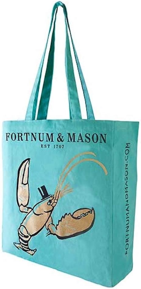 Fortnum and Mason London UK Fortnum's Lobster Bag for Life Shopping Bag, Grocery - USA STOCK, Green, M