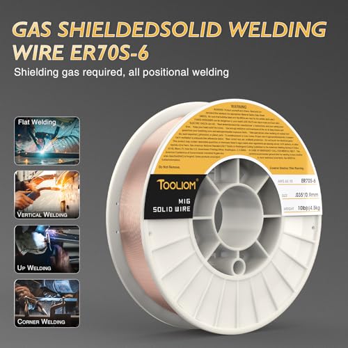 Image of TOOLIOM ER70S-6 0.035 inch Mild Steel MIG Welding Wire 10LB