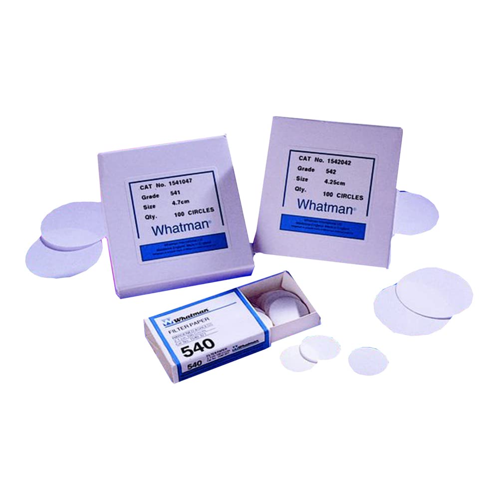 Whatman 1542-090 Hardened Ashless Quantitative Filter Paper, 9.0cm Diameter, Grade 542 (Pack of 100)