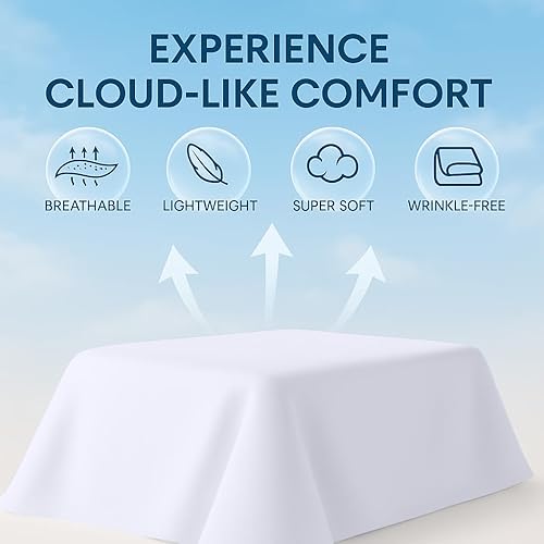 Miniatura 2 de Royale Linens Sábana Plana Queen  Sábanas Planas de Microfibra Cepillada Ultra Suave 1800 Solamente  Sin Arrugas y Resistente a las Manchas  Sábana