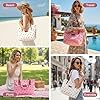 YAMEIZE Cherry Tote Bag for Women Girls Cute Handbags Large Shoulder Bags with Zipper and Pockets for College Work Travel Shopping (Pink) #5