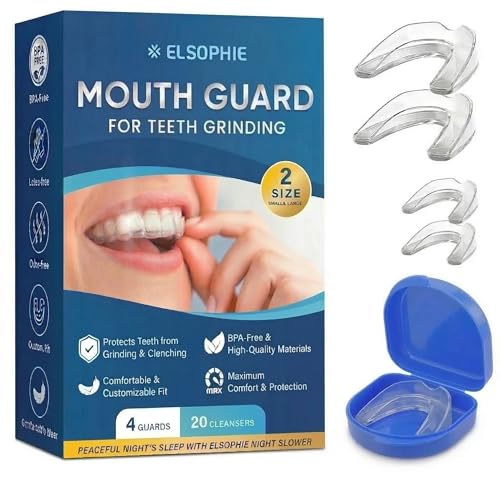 Image of Anti Grinding Guard, Mouth Guard for Grinding Teeth at Night, Mouth Guard for Sleeping, Perfect fit for Nighttime Protection, Reusable Mouthguard for Adults 4 Pack