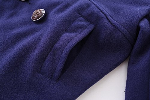 Mud Kingdom Boys Dress Coats with Hood Faux Wool Overcoat4