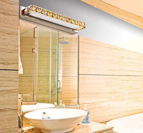 Lampe de miroir de bain LED cristal champagne or 6W éclairage blanc