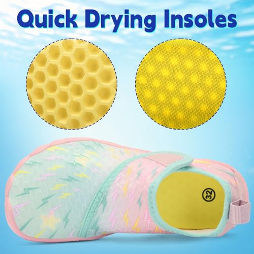 Image of Kids Water Shoes Boys Girls - Wide Toe Box Quick Dry Barefoot Shoes Breathable Non Slip Aqua Athletic Sneakers for Swim Beach Pool Kayak Hiking Sand Walking Travel Essentials (Little Kid /Big Kid)