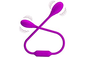 Double Header G Spot Bullet Vibrator, Double Sided Silicone Vibrating Egg Vibrator...