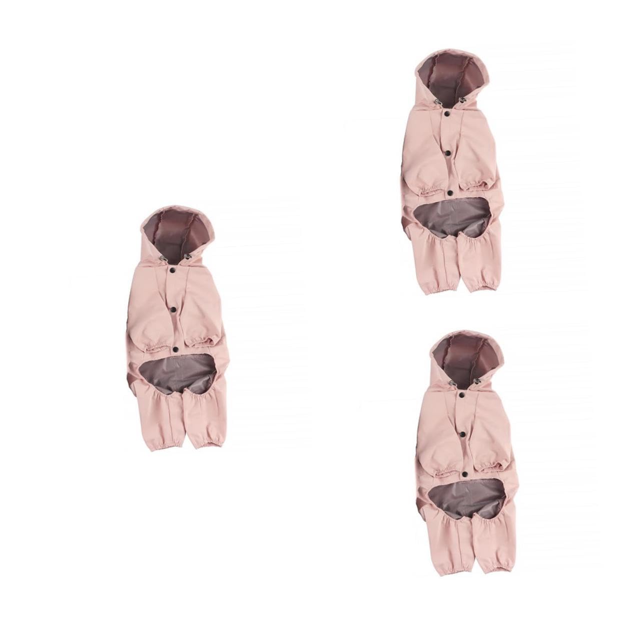 BESPORTBLE 3 Pz Impermeabile Per Animali Domestici Poncho Antipioggia Per Cani Abbigliamento Per Animali Domestici Gilet Per Cani Cappotti Rosa Tessuto Giacca Riflessivo Prodotti Per Animali