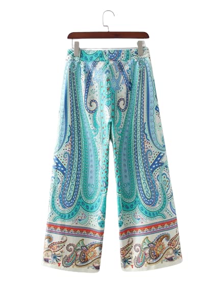 UNIQQ Wide Leg Pants for Women Dressy high-Waisted Two Side Pockets Loose-Fitting Unique Wide Waistband Multicoloured