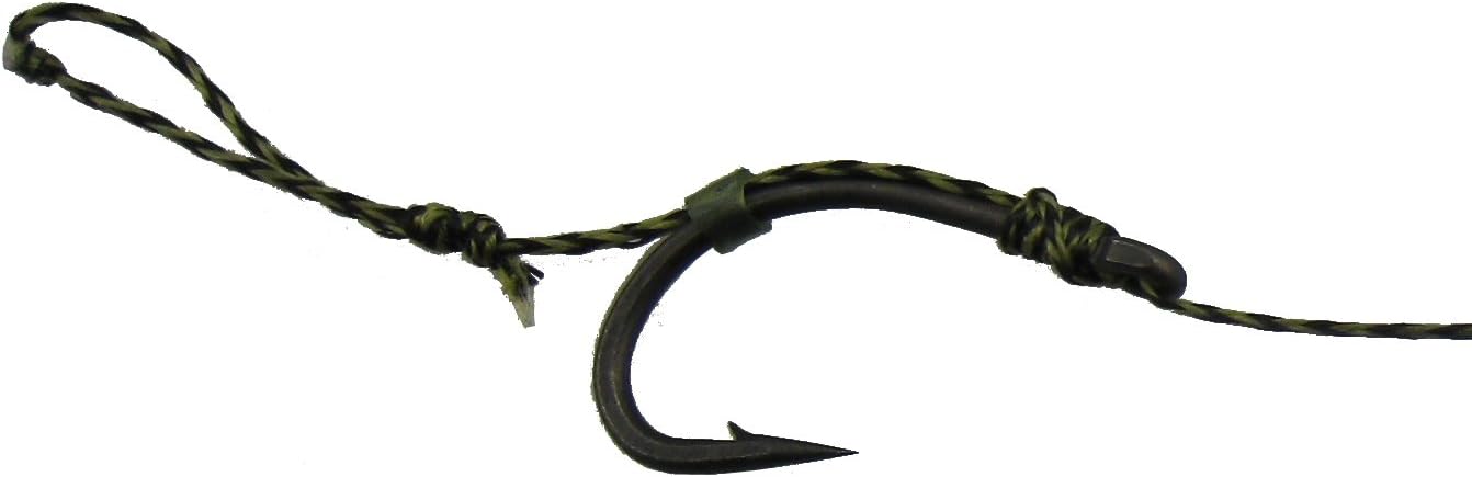 Beyond Tackle Carp Combi Rig 25 Lb Soft Braid Teflon Coated Curve Shank Barbed Hook Pack of 5