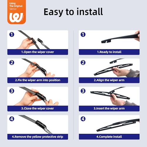 Image of 26 inch+18 inch Windshield Wiper Blades with 16 inch Rear Wiper Replacement for Subaru Outback 2020 2021 2022 2023 2024-OEM Quality All-Weather Top Lock Wipers(Set of 3)
