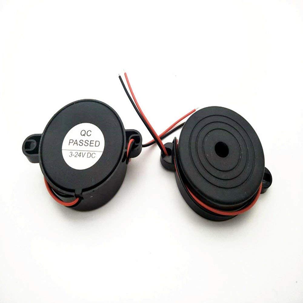 DollaTek 5Pcs DC3-24V Wire Leads Buzzer elettronico piezoelettrico con Audio Industriale