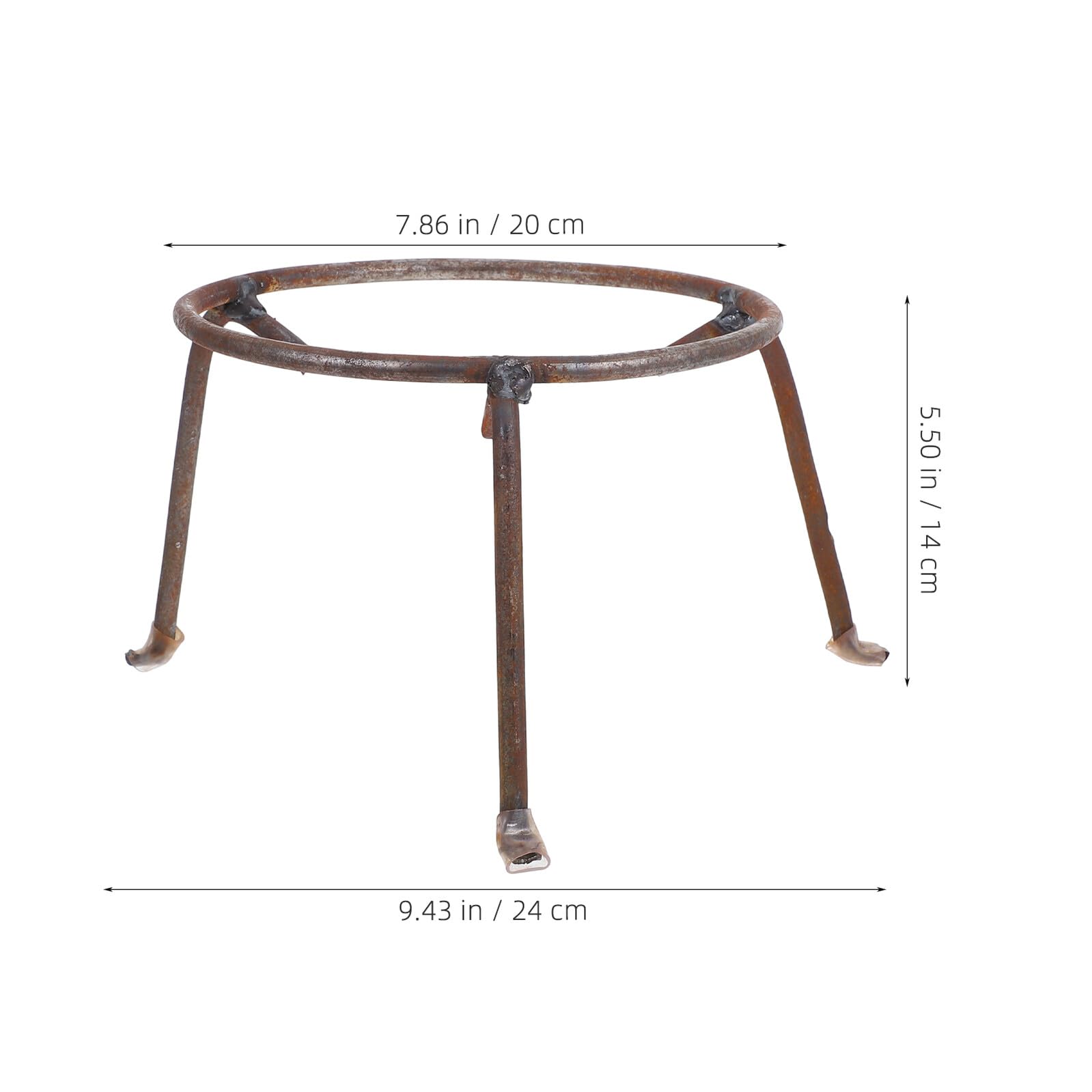 iplusmile Soporte Metálico para Wok para Cocina de Camping, Trípode Pequeño Portátil de Acero Redondo para Exteriores, Rejilla Resistente para Fogata y Barbacoa al Aire Libre