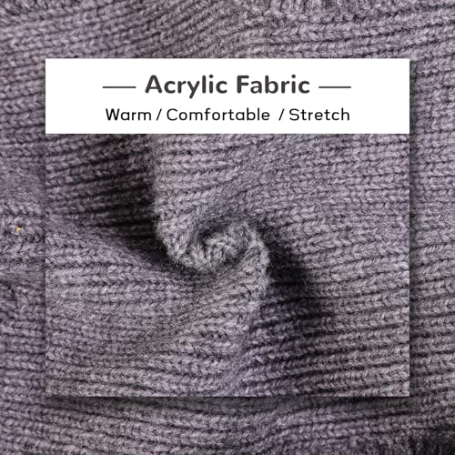 Hjumarayan Hundepullover Grosse Hunde - Hundepullover mit Geschirrloch, Pullover Hund Warme Strickpullover, Winter Hundepulli mit Beinen, Pullover für Große Hunde (Grau XL)