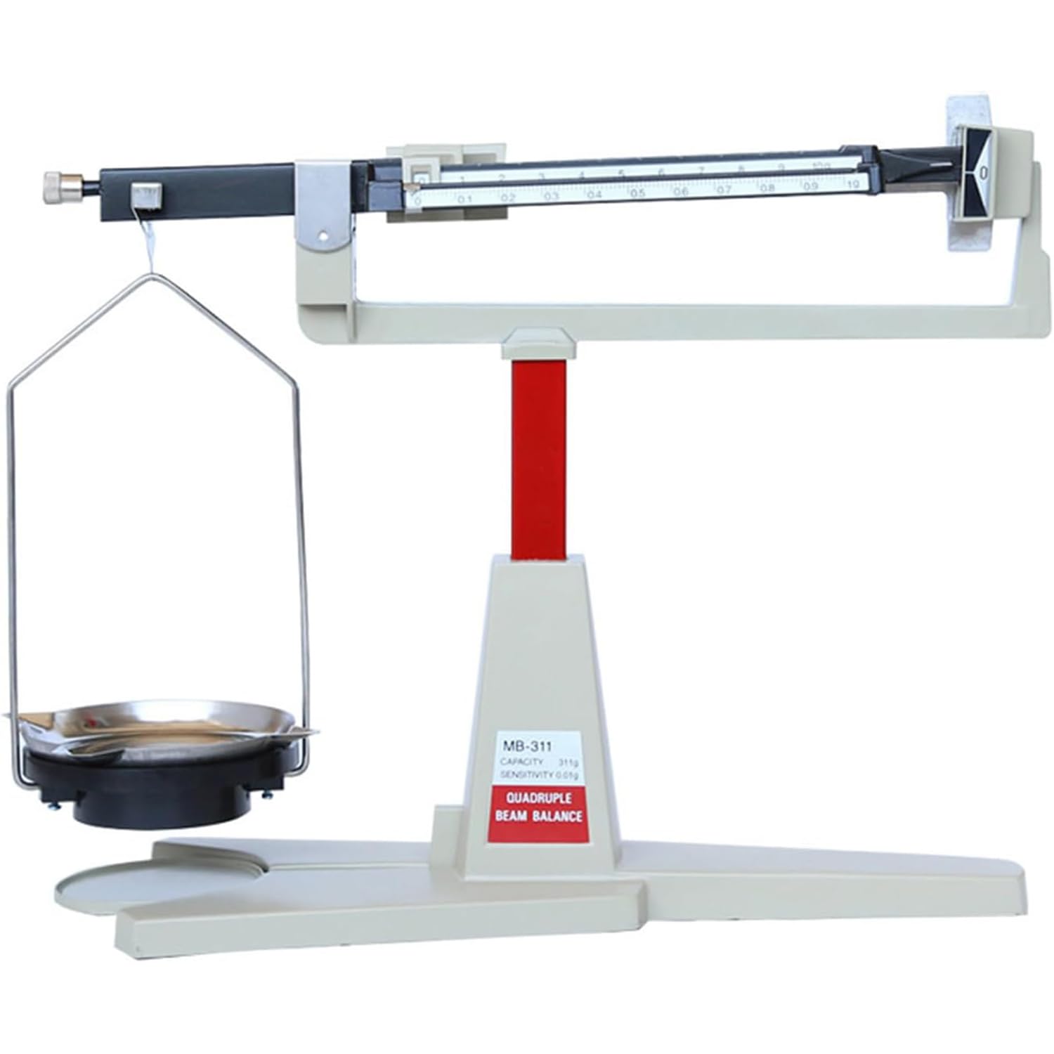 Balanza Mecánica De Alta Precisión para Laboratorio, con 4 Reglas, Lectura Rápida Y Fácil De Usar, Rango De Pesaje De 0,01 A 311 G Y Precisión De 0,01 G, Ideal para Laboratorios Escolares.